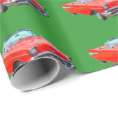 1957年のシボレーBel Airの変換可能なクラシックカー ラッピングペーパー (ロールコーナー)