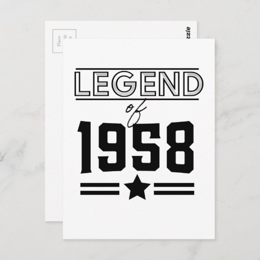 1957年のヴィンテージポストカード伝説 ポストカード (正面/裏面)