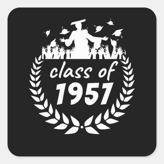 1957年の卒業又は懇親会デザイン スクエアシール (正面)