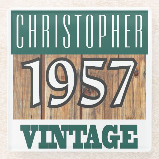 1957年の名前Glass Coasterヴィンテージ ガラスコースター (正面)