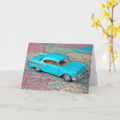 1957年の父の日の車 カード (黄色い花)