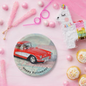 1957年の赤いコルベット地図退職 ペーパープレート (パーティー)