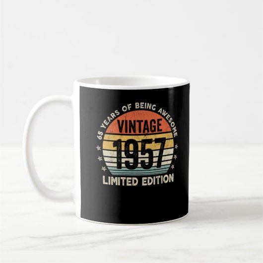 1957年の65年間の素晴らしヴィンテージ コーヒーマグカップ (左)