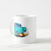 1957年のChevyの積み込みのターコイズ コーヒーマグカップ (正面左)