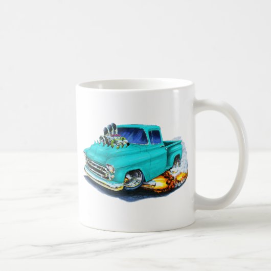 1957年のChevyの積み込みのターコイズ コーヒーマグカップ (右)