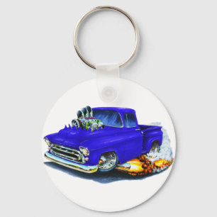 1957年のChevyの積み込みの青 キーホルダー