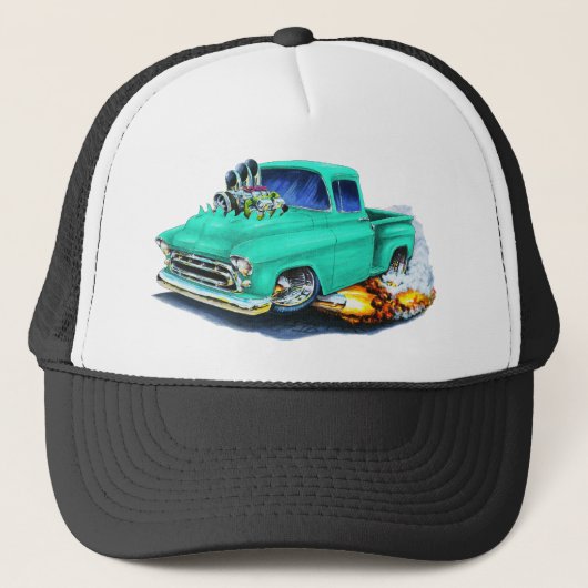 1957年のChevyの積み込みのSeafoamの緑 キャップ (正面)