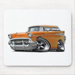 1957年のChevyの遊牧民のオレンジは改造しました マウスパッド