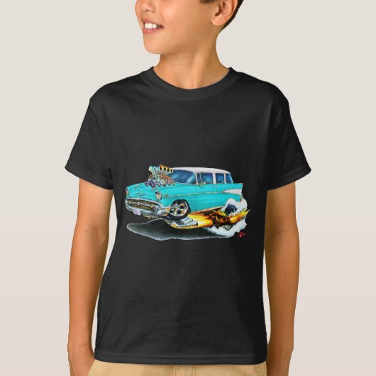 1957年のChevyの遊牧民のターコイズ車 Tシャツ (正面)