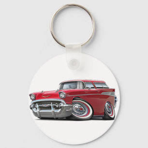 1957年のChevyの遊牧民の赤車 キーホルダー