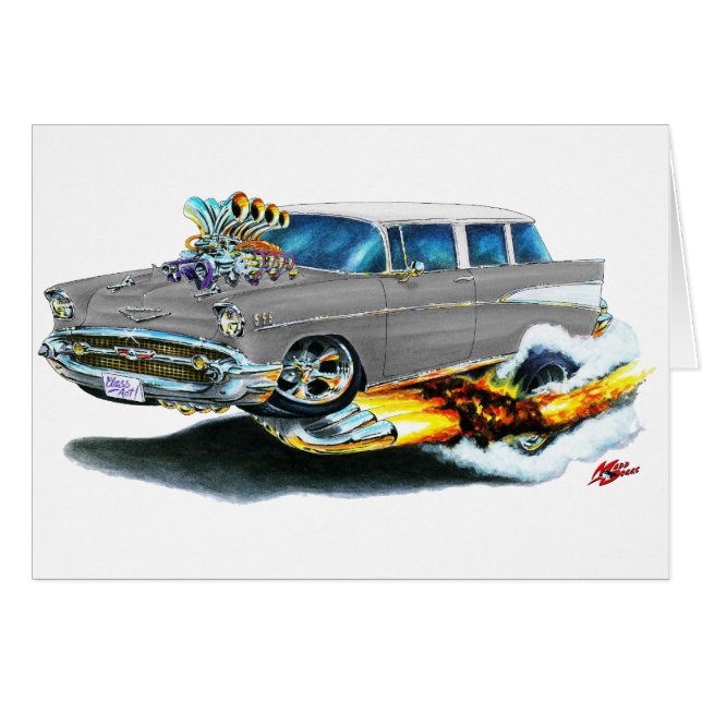 1957年のChevyの遊牧民の銀車 (正面横)