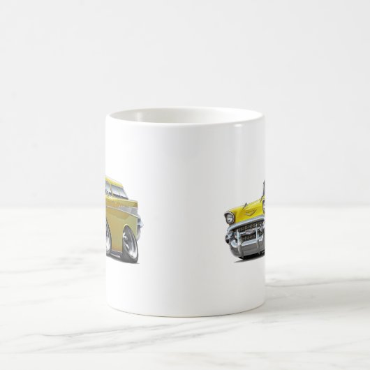 1957年のChevyの遊牧民の黄色は改造しました コーヒーマグカップ (中央)