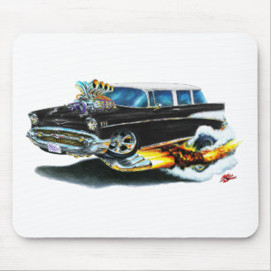 1957年のChevyの遊牧民の黒車 マウスパッド
