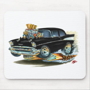 1957年のChevy 150-210の黒い車 マウスパッド