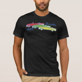 1957年のChevy Bel Airの変換可能でクラシックな車 Tシャツ