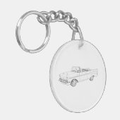 1957年のChevy Bel Airの変換可能なスケッチのアクリル キーホルダー (正面左)