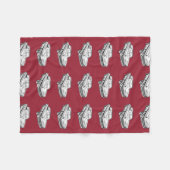 1957年のChevy Bel Airクラシックな車のイラストレーション フリースブランケット (正面(横))