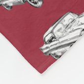 1957年のChevy Bel Airクラシックな車のイラストレーション フリースブランケット (角)