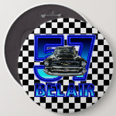 1957年のChevy Bel Airボタン 缶バッジ (正面&裏面)