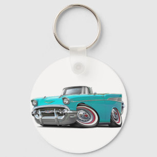 1957年のChevy Belairのターコイズのコンバーチブル キーホルダー