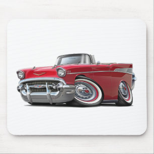 1957年のChevy Belairの赤いコンバーチブル マウスパッド