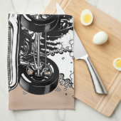 1957年のGasserの台所用品 キッチンタオル (四つ折り)