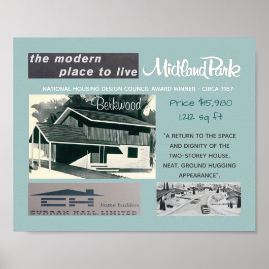 1957年デザイン賞受賞中世紀ハモダンウス ポスター (正面)