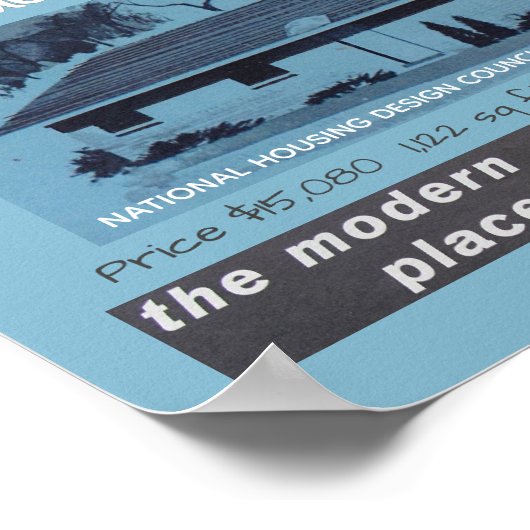 1957年デザイン賞受賞中世紀ハモダンウス ポスター (角)