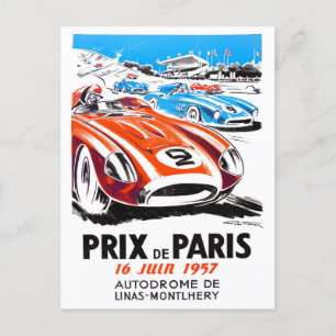 1957年パリグランプリヴィンテージレース ポストカード