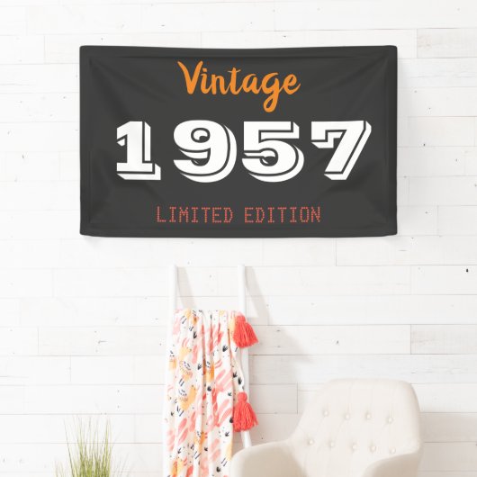 1957年ヴィンテージ限定版バナー - レトロ69周年 横断幕 (インサイチュ)