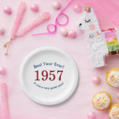 1957年最高の年 60歳の誕生日パーティーをお祝い ペーパープレート (パーティー)