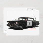 1957年水銀モンテレハイウェイパトロールカー ポストカード (正面/裏面)