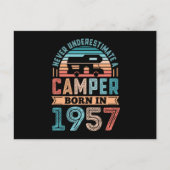 1957年生まれのキャンパー 70歳の誕生日プレゼント RV キャンピング ポストカード (正面)