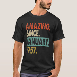1957年1月以来の驚き66歳66誕生 Tシャツ