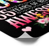 1957年1月65日誕生日65年素晴らしフローラ ポスター (角)