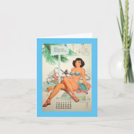1957年6月 ヴィンテージ ピンナップ 誕生日 カード