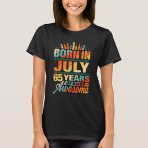 1957年7月65歳65誕生日ろうそくグラフ Tシャツ