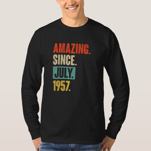 1957年7月65歳65誕生日以来アメージング Tシャツ (正面)