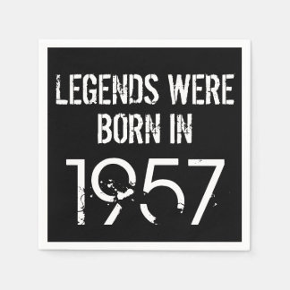 1957年 生まれの70歳の誕生日をお祝い ペーパーナプキン スタンダードカクテルナプキン