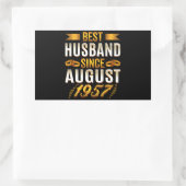 1957最高の年からかわいい威厳がある結婚記念日 長方形シール (バッグ)