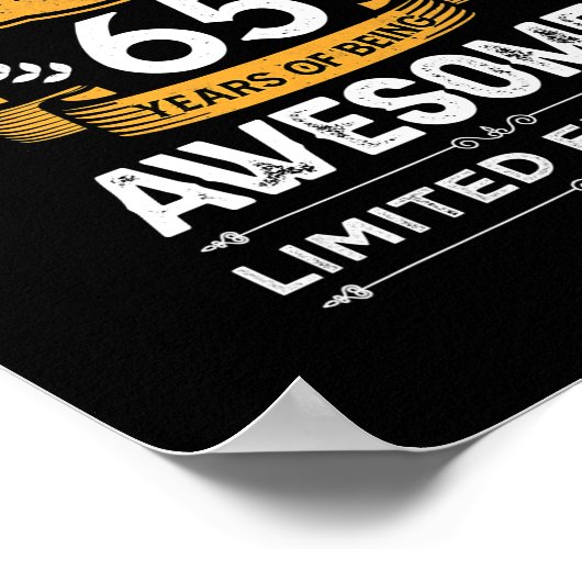 1957最高の年65歳ギフト65誕生日 ポスター (角)