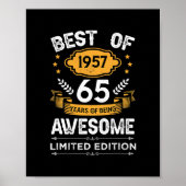 1957最高の年65歳ギフト65誕生日 ポスター (正面)