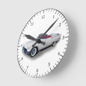 1957灰色のサンダーバード時計 ラウンド壁時計 (傾斜)