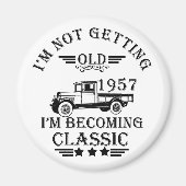 1957生まれ年のヴィンテージ誕生日 マグネット (正面)