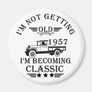1957生まれ年のヴィンテージ誕生日 マグネット