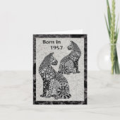 1957生まれ年の誕生日おもしろい事実 カード (正面)