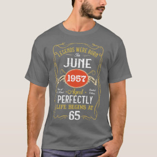 1957生まれ年6月のレジェンド65誕生日65年 Tシャツ
