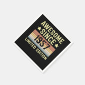 1957素晴らし年レトロ65歳誕生日以来 スタンダードカクテルナプキン (角)