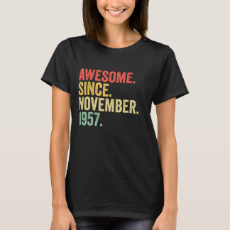 1957素晴らし年11月以来65歳のギフト65t tシャツ