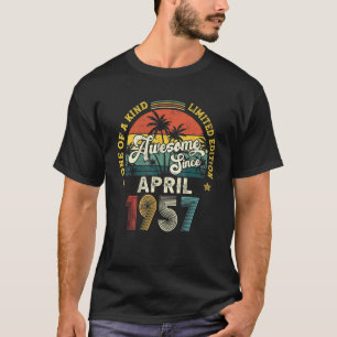 1957素晴らし年4月からヴィンテージ65誕生日 Tシャツ
